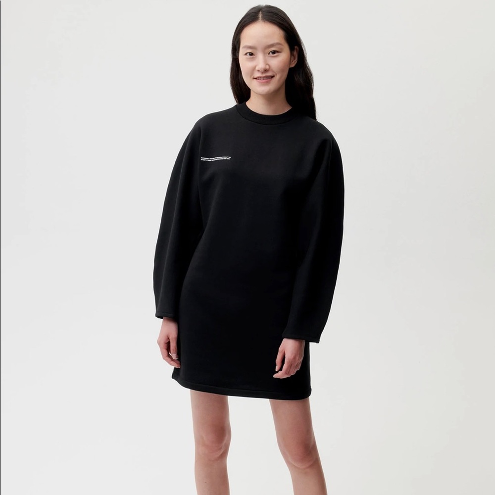 Pangaia Womens Sweatshirt Dress size small in black BRAND NEW with tags
